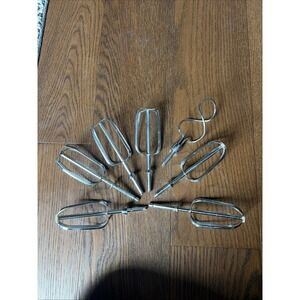 Lot Of 7 Mixer Beaters & Dough Hooks Lot Sunbeam? Parts Replacement As Is